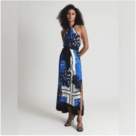 Reiss Blue and Black Maxi Dress - Picture 3 of 5